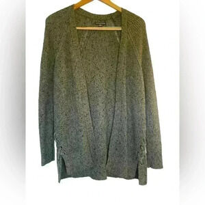 American Eagle Oversized Green Cardigan W/ Lace Up Detail On Sides Medium Chunky